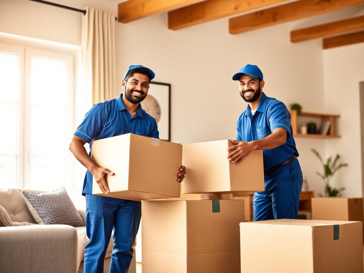 Prime Packers and Movers team packing