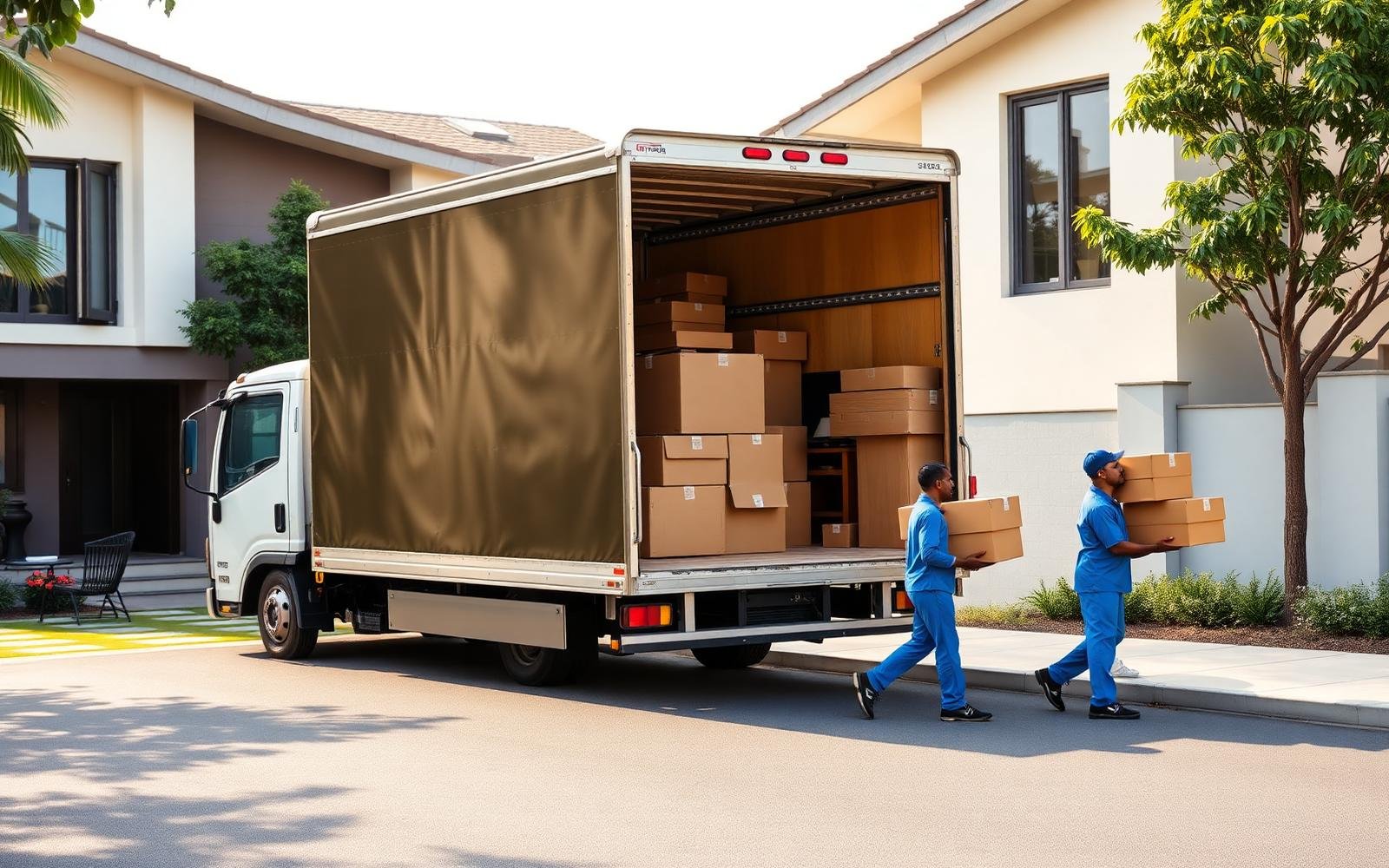 Prime Packers and Movers loading a truck in Hyderabad